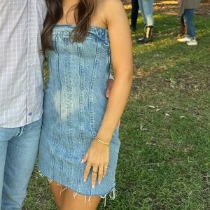 Zara Blue Denim Mini Dress